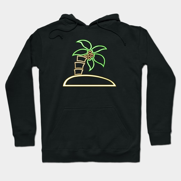 Neon Palm Tree Hoodie by scoffin